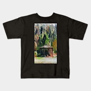 The pavilion by the pond Kids T-Shirt